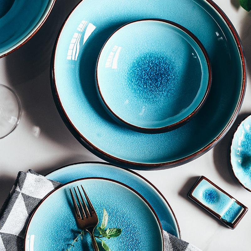 Sky Blue Porcelain Plates