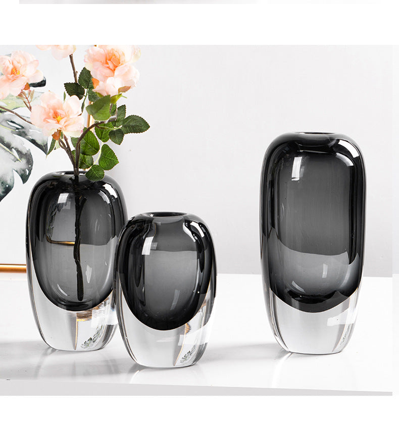 Luxury Black Stained Glass Vase