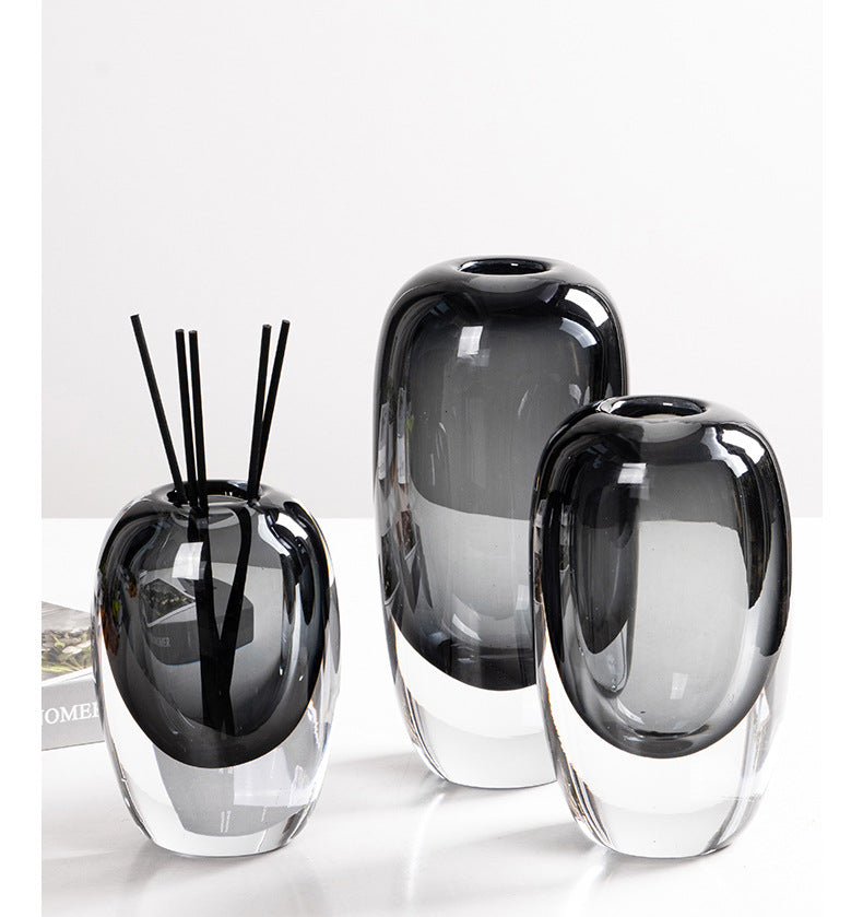 Luxury Black Stained Glass Vase