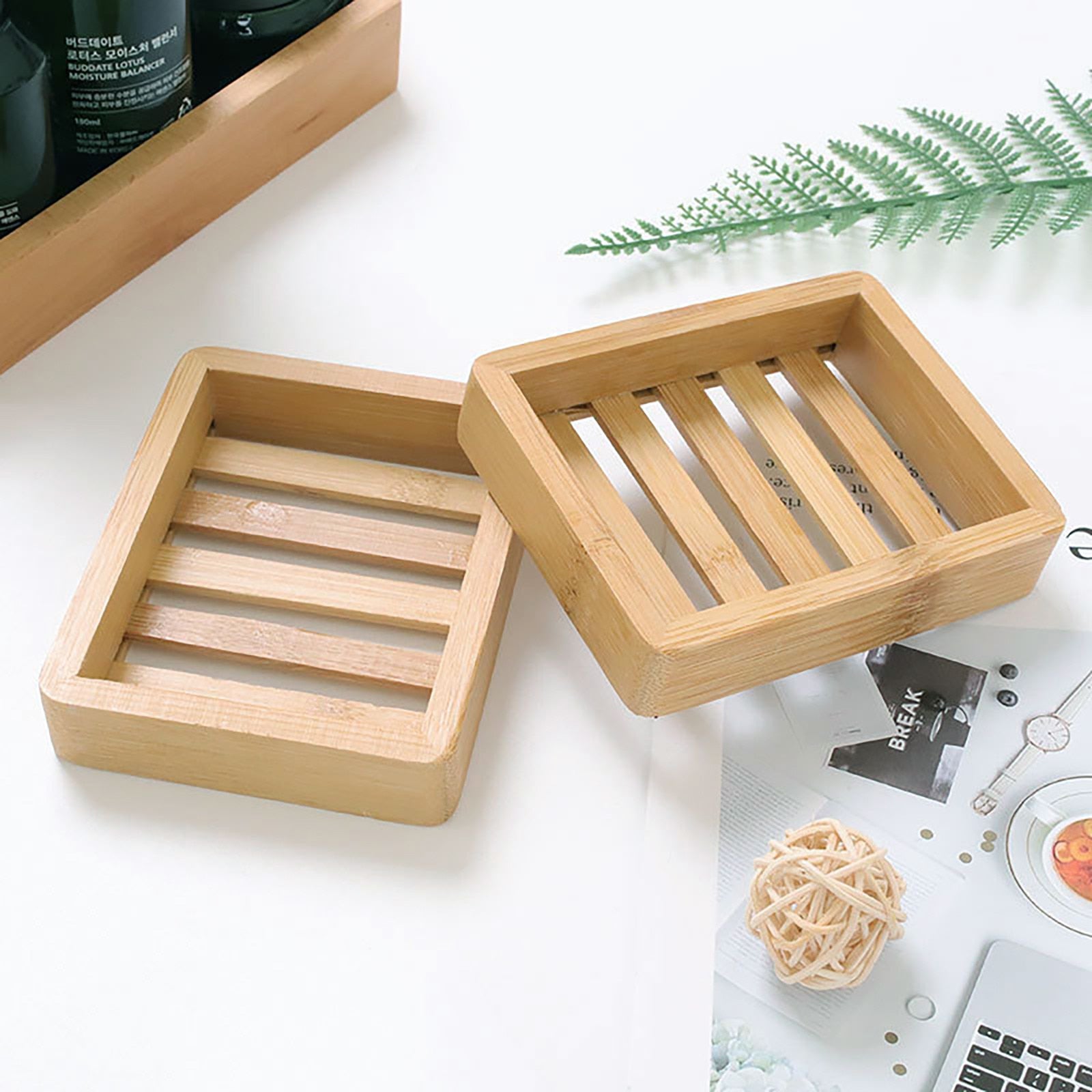 Natural Bamboo Soap Dishes