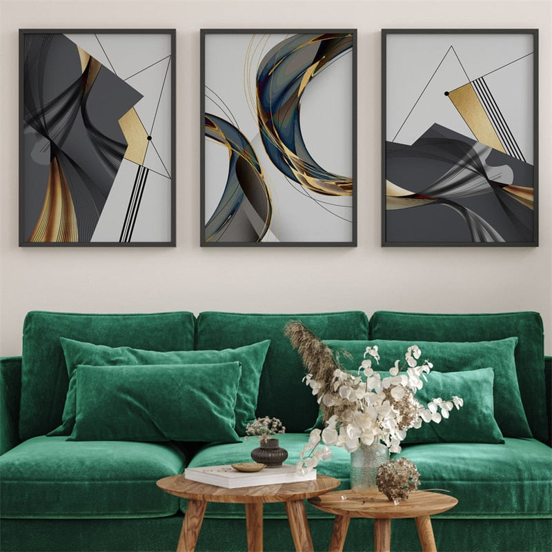 Black and Gold Wall Art Poster