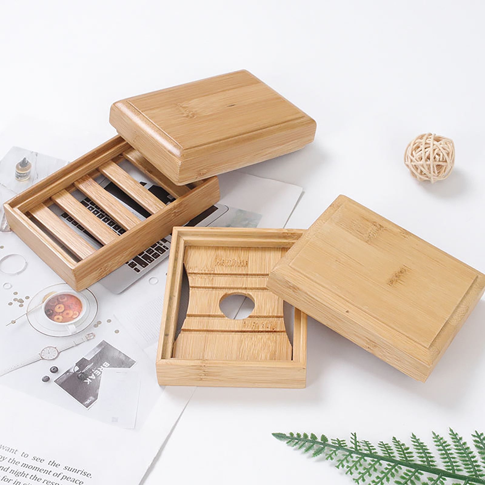 Natural Bamboo Soap Dishes