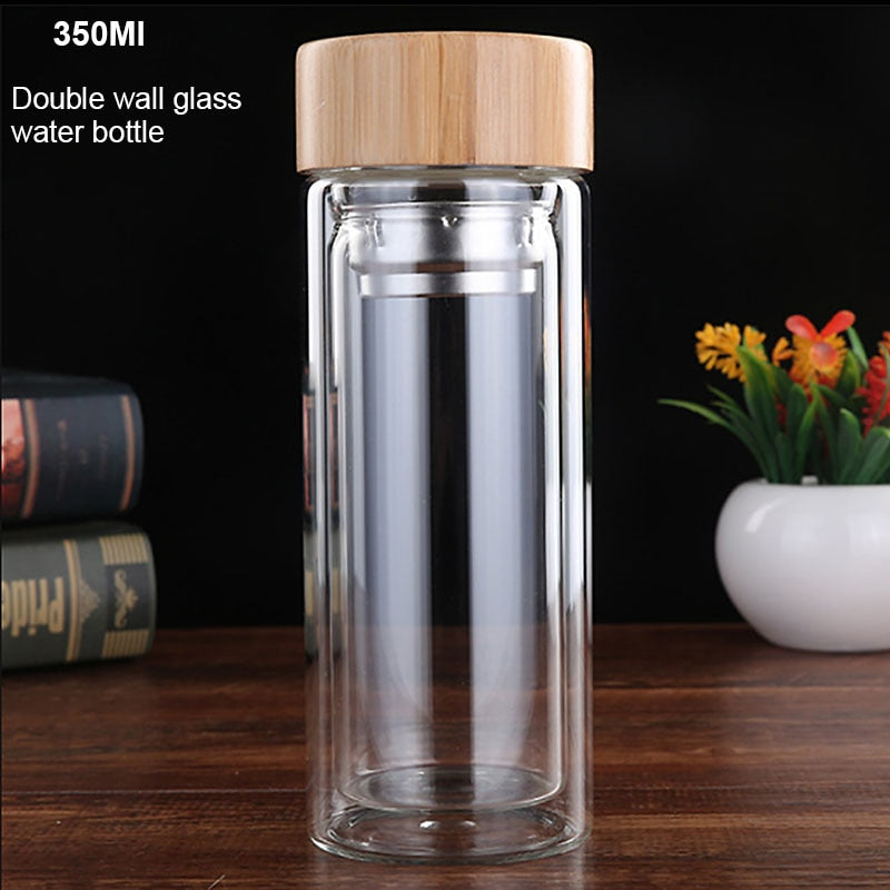 Glass Water Bottle with Tea Infuser