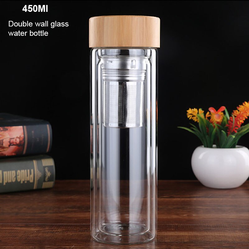 Glass Water Bottle with Tea Infuser