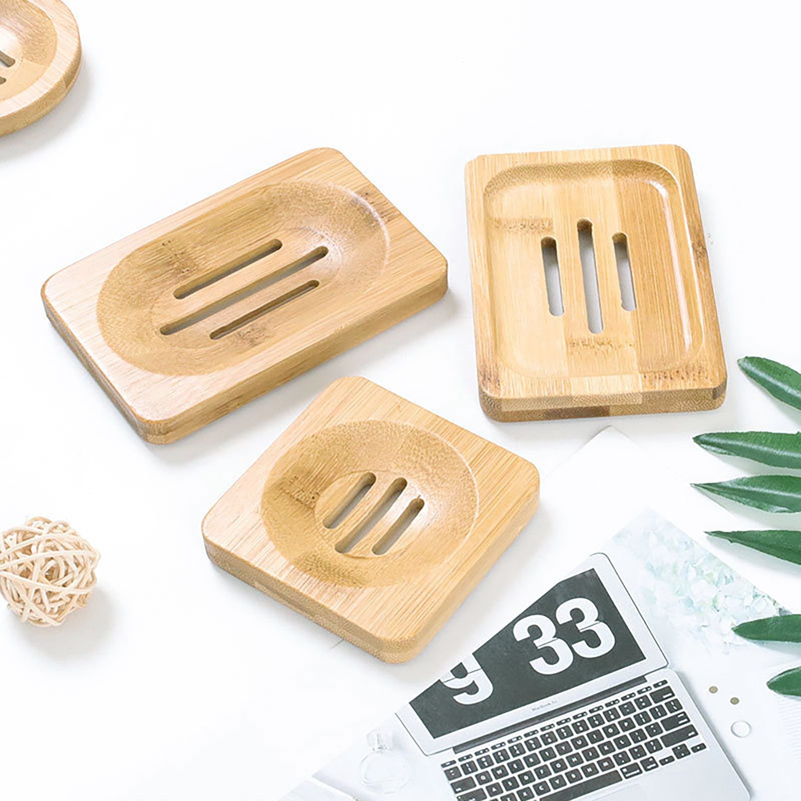 Natural Bamboo Soap Dishes