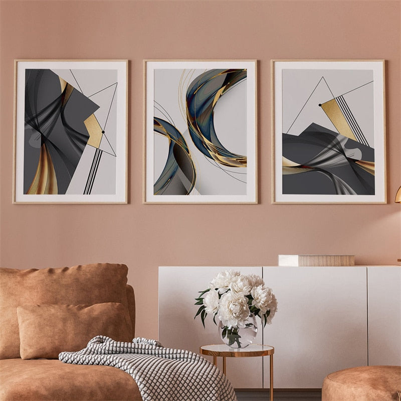 Black and Gold Wall Art Poster