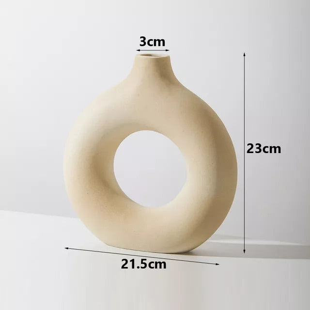 Nordic Hollow Ceramic Vase