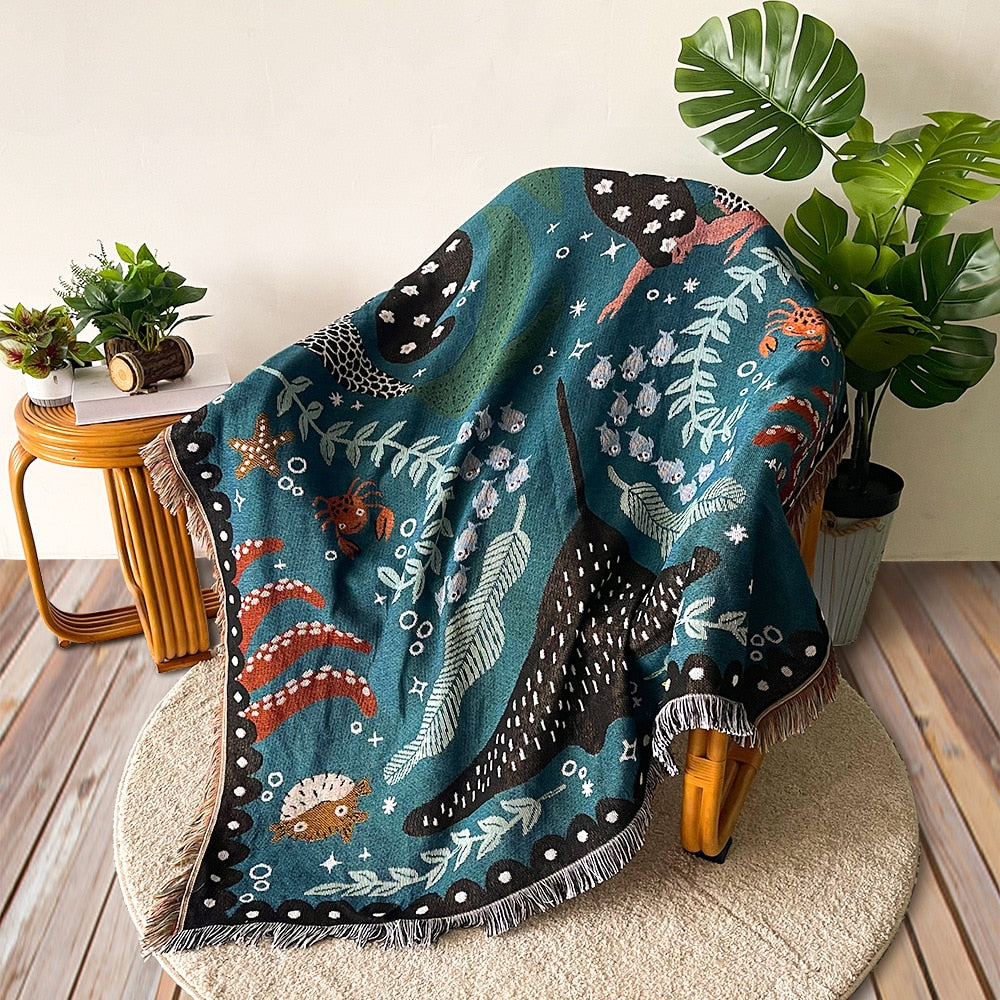 Vintage Sofa Throw Blanket