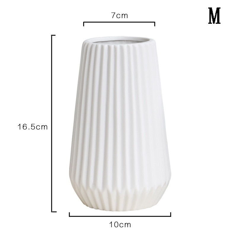 White Ceramic Flower Vase