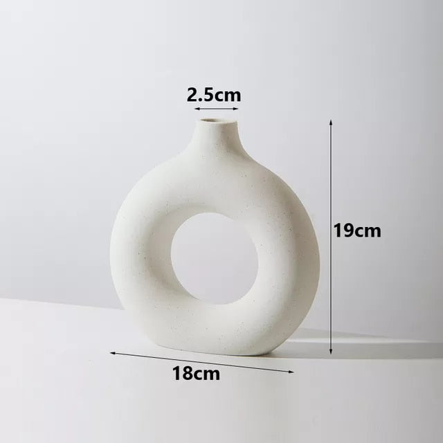 Nordic Hollow Ceramic Vase