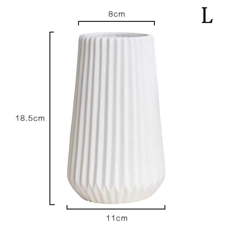 White Ceramic Flower Vase