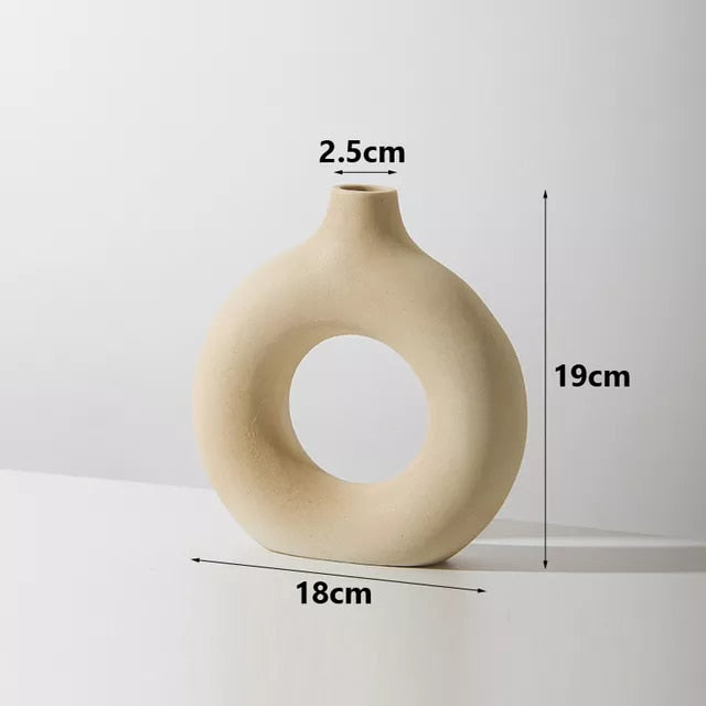 Nordic Hollow Ceramic Vase