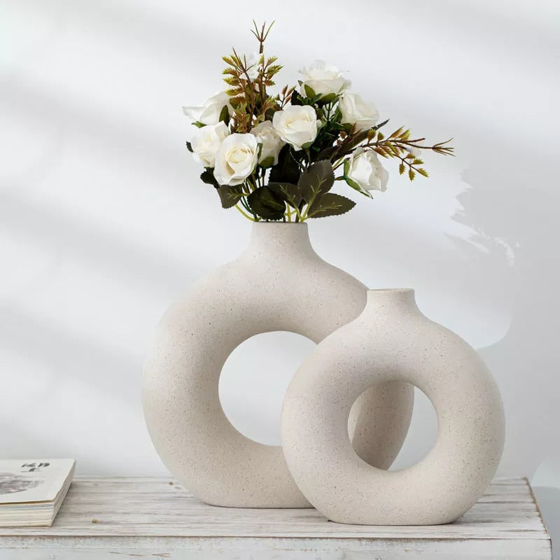 Nordic Hollow Ceramic Vase