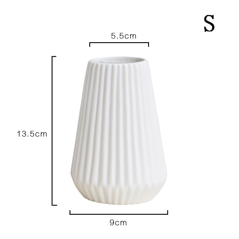 White Ceramic Flower Vase